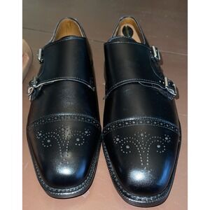 Allen Edmonds "ST. JOHN'S" Double Monk Strap Loafers 9 Black USA (2924) New